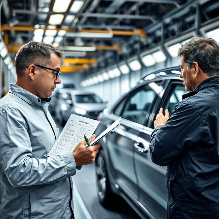 CoP Prüfung Gesamtfahrzeug am Bandende