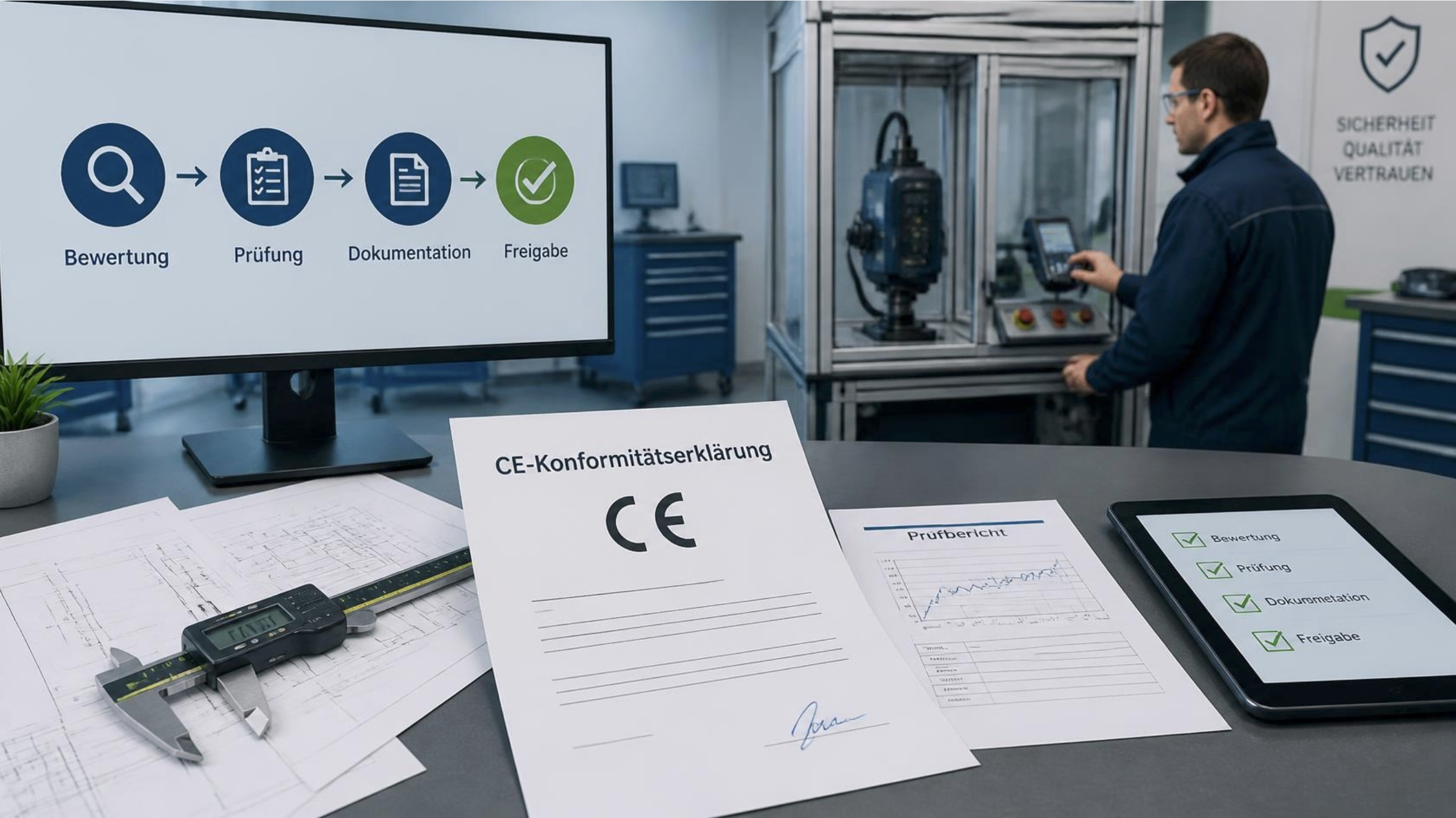 eine Konformitätserklärung wird erstellt